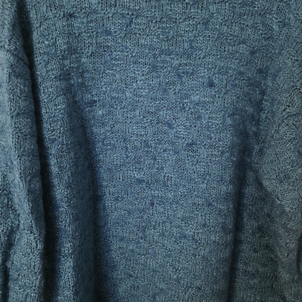 Ruff Hewn Teal Crew Neck Sweater with Toggle Details - Picture 4 of 4